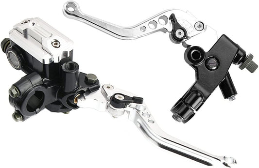 Universal Motorcycle 7/8" Clutch Levers (Silver)