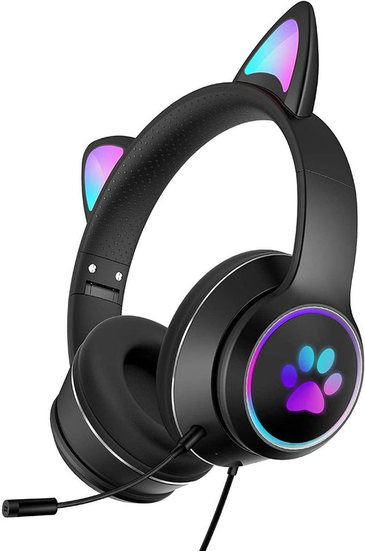 Headphones, wireless, Bluetooth, with LED light