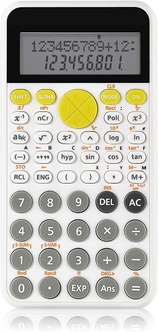 Standard 2 Line Scientific Calculator - White