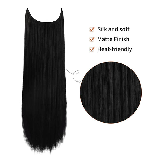 Hair Extensions (1 Pack 12 Inch) Color: Natural Black