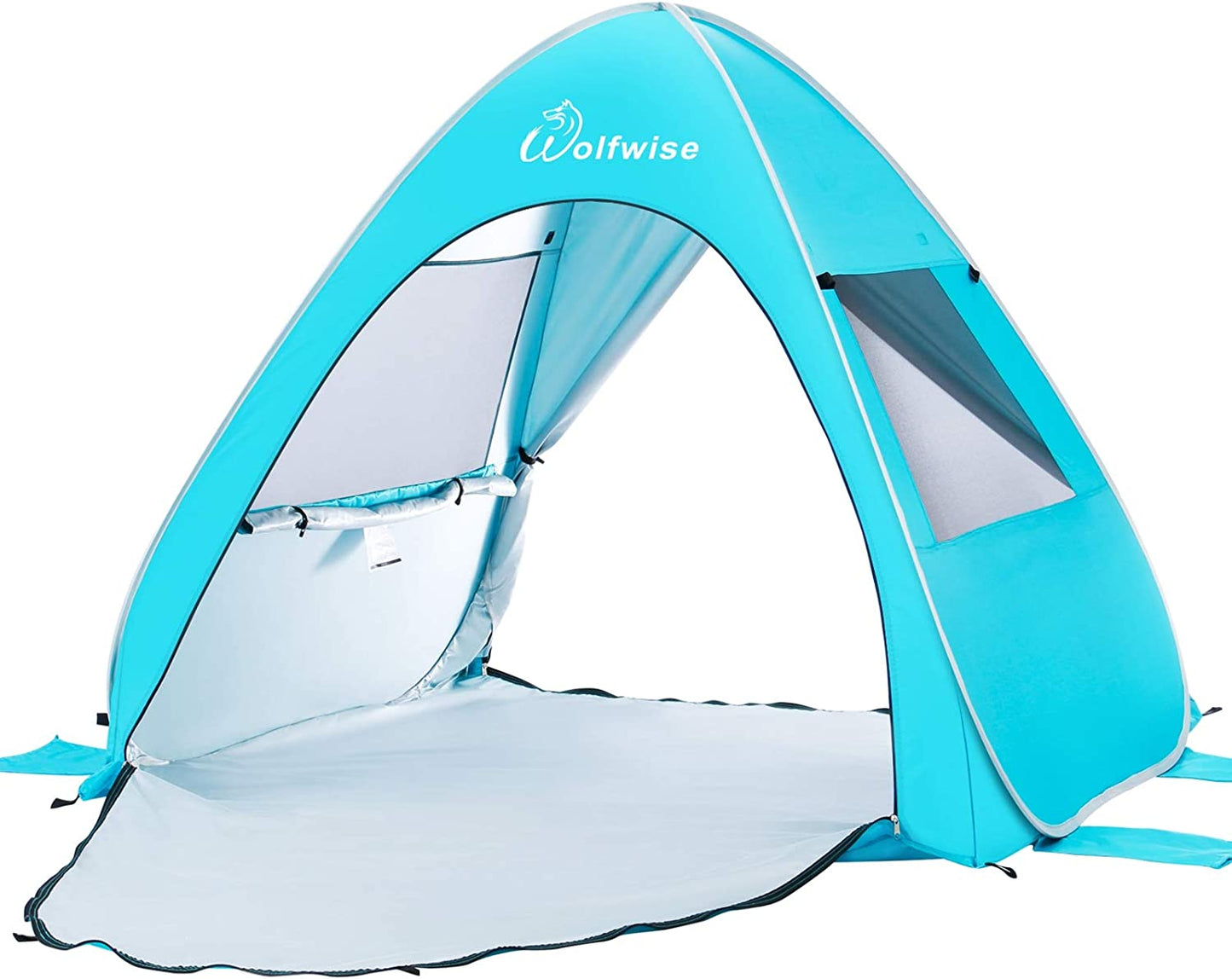 Sun tent, portable automatic, Blue Medium