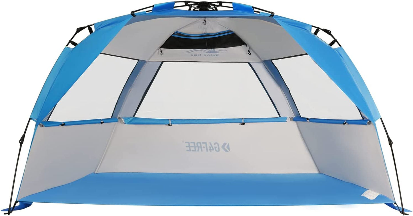 Easy set up beach tent for 3-4 people, Blue