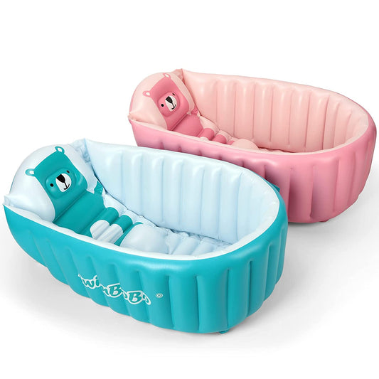 inflatable bathtub for babies, blue