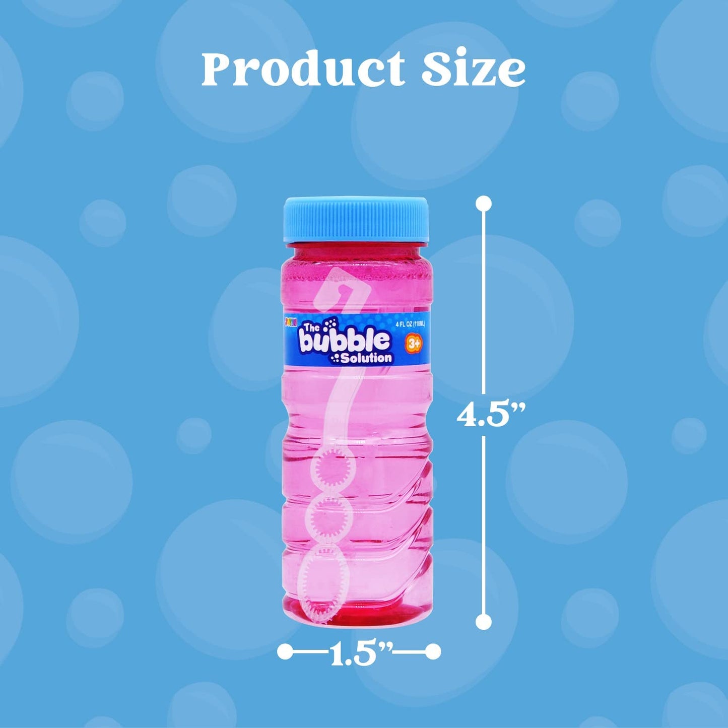 Pack of 12 bubble bottles (4 oz bubble solution)