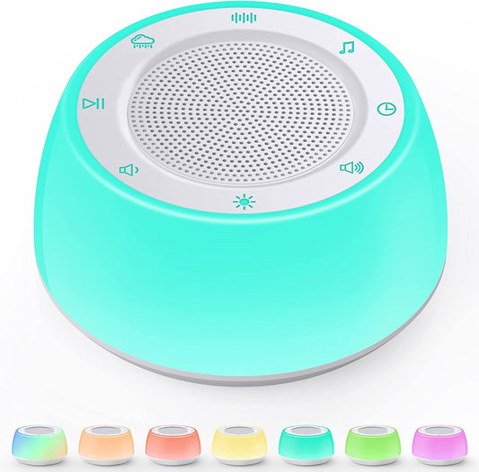 Sound machine for sleep with night light, Colour: White