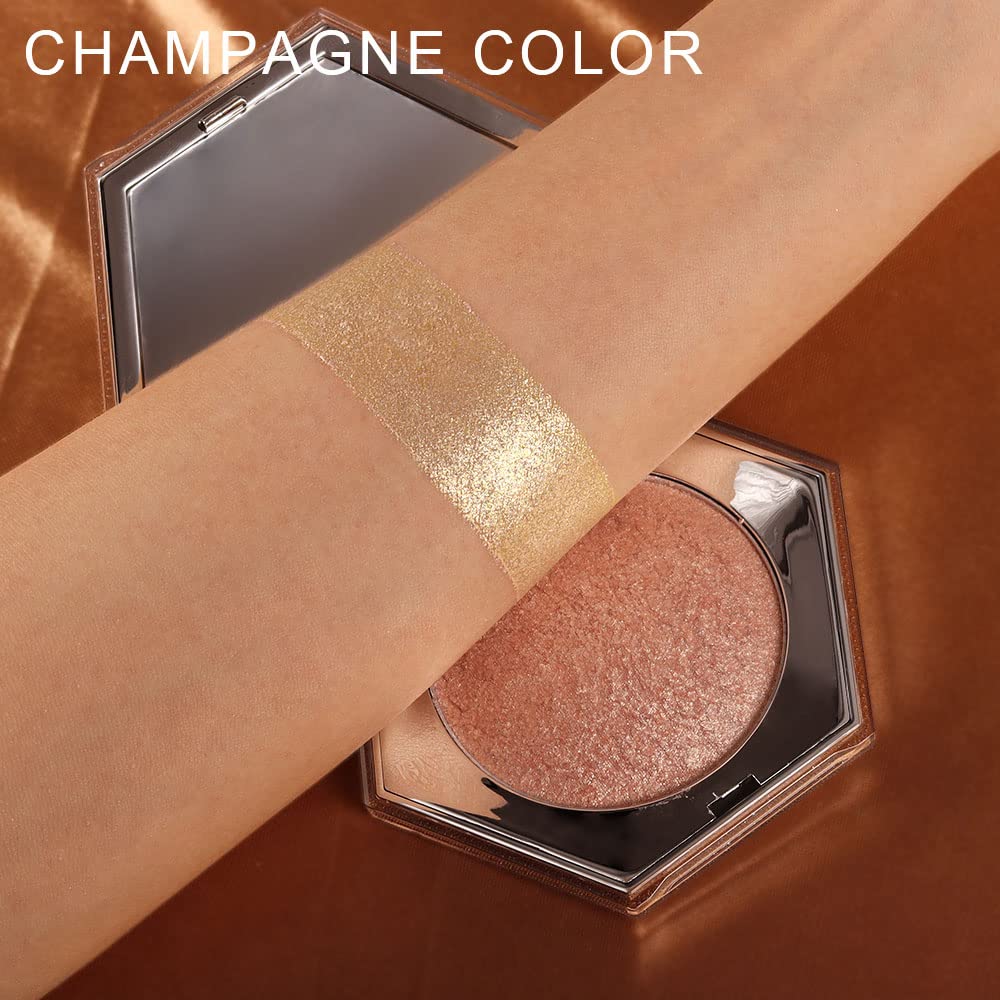 1 Pack Makeup Highlighter, Color: A06 (Champagne Gold)