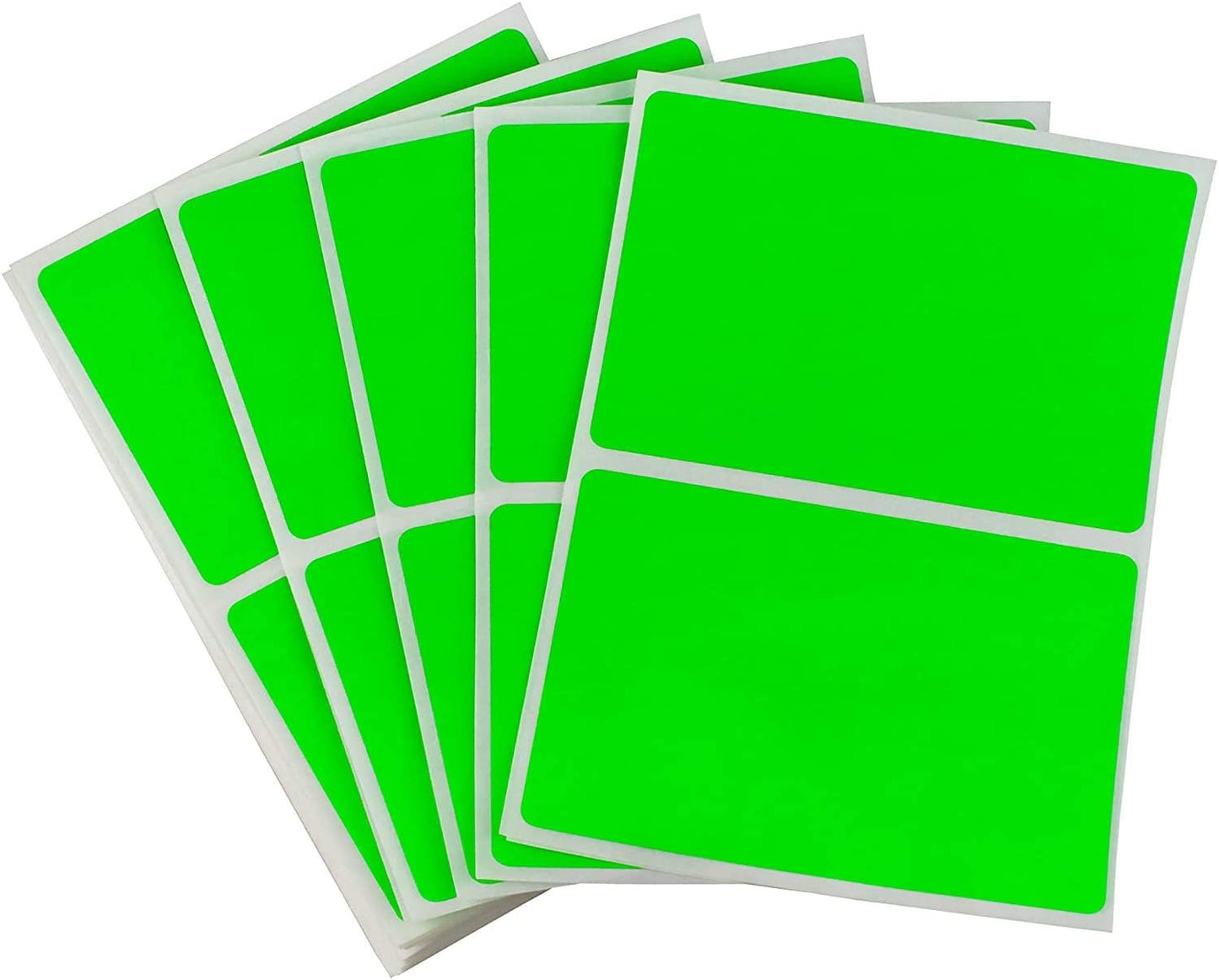 50-Pack 2" x 3" Inventory Labels, Color (Fluorescent Green)