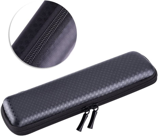 Hard Pencil Case, 7.87 x 2.36 x 1.38 inc, Color: Black