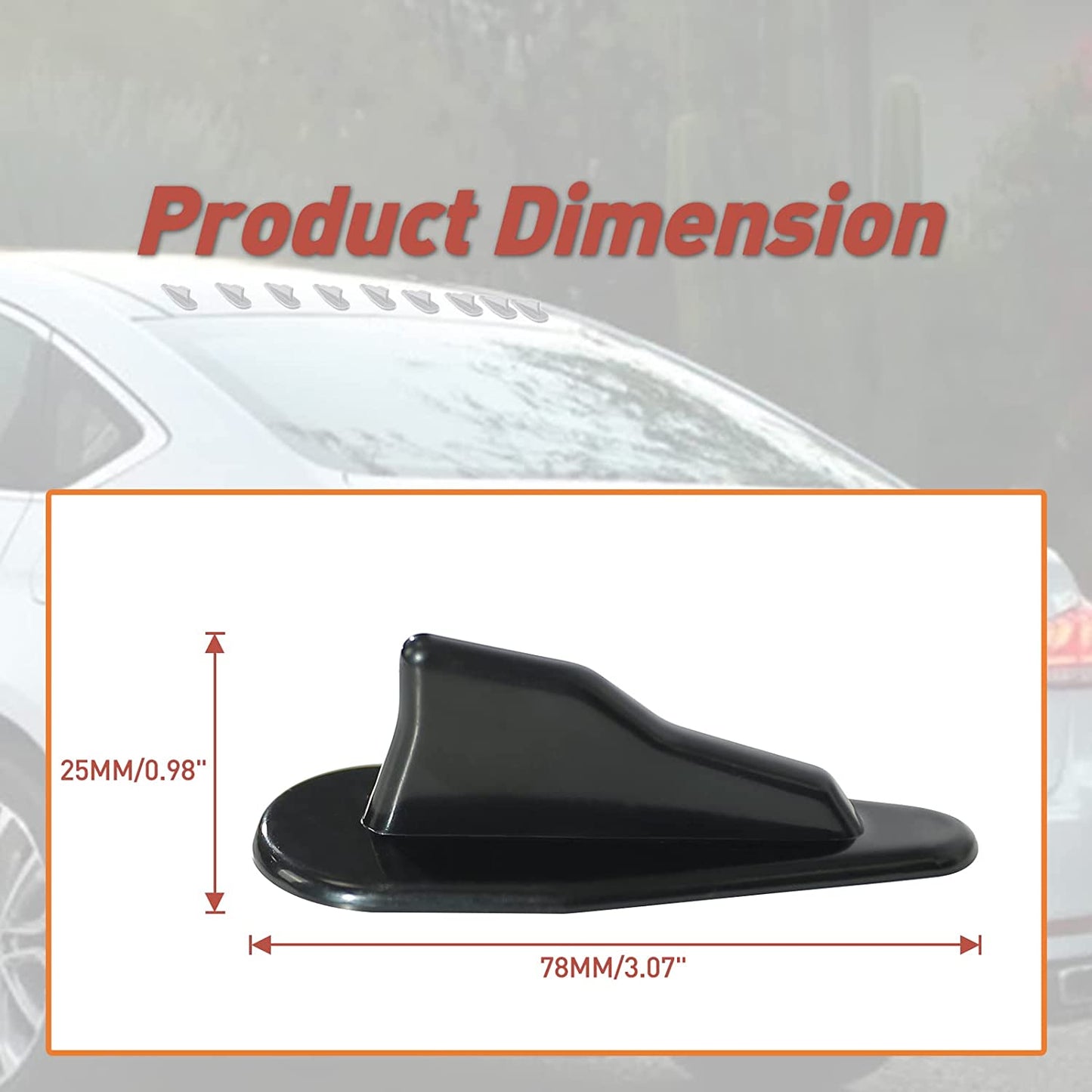 10Pcs Shark Fin Spoiler Universal