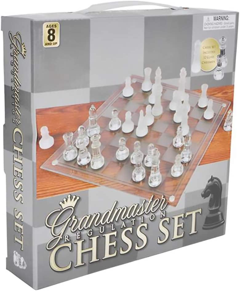 Elegant collectible glass chess (7.5" glass)