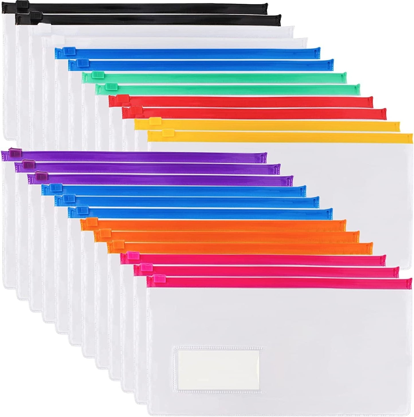 24 poly zipper envelopes, 9 x 4.7 inches