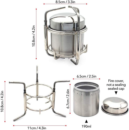 Stainless Steel Folding Stove with Stand