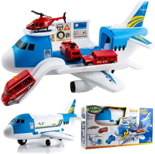 Airplane cargo toy, with mini safety vehicles (Transport Cargo)