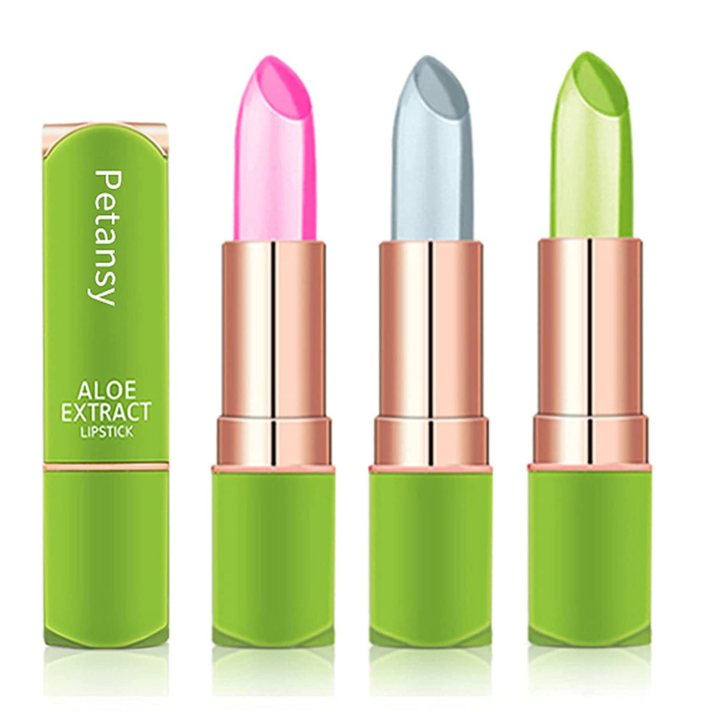 3 packs aloe vera lip moisturizer lipstick