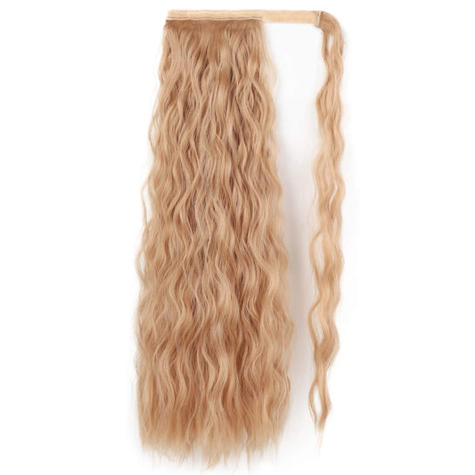 22 Inch Wavy Ponytail Extension (#24 Blonde-Corn Wavy)