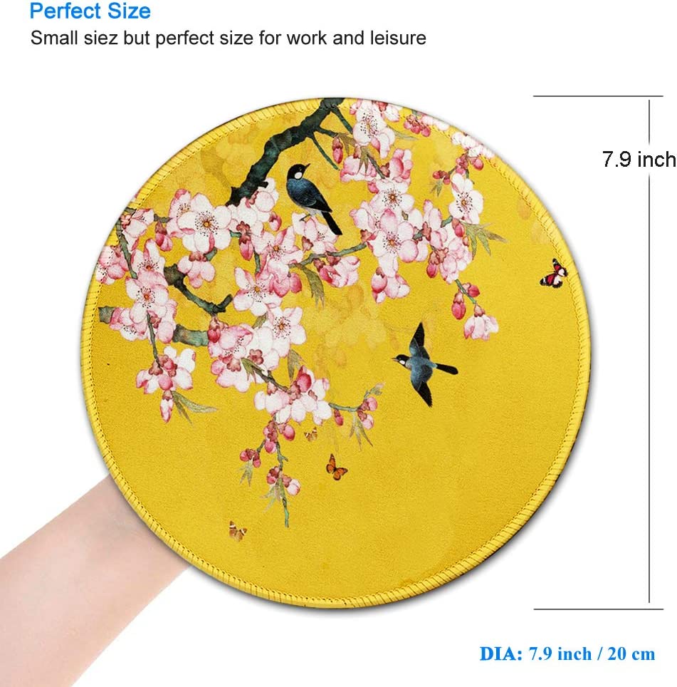 Mouse pad, 7.9 x 7.9 inches, Peach Blossom