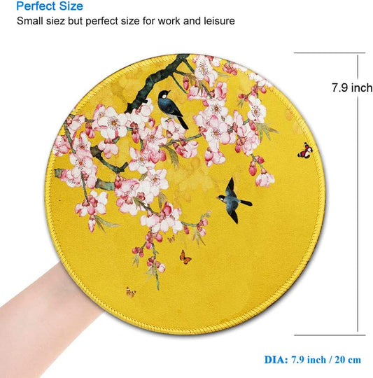 Mouse pad, 7.9 x 7.9 inches, Peach Blossom