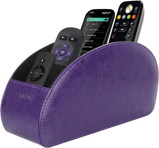 Remote Control Holder with 5 Compartments, Purple