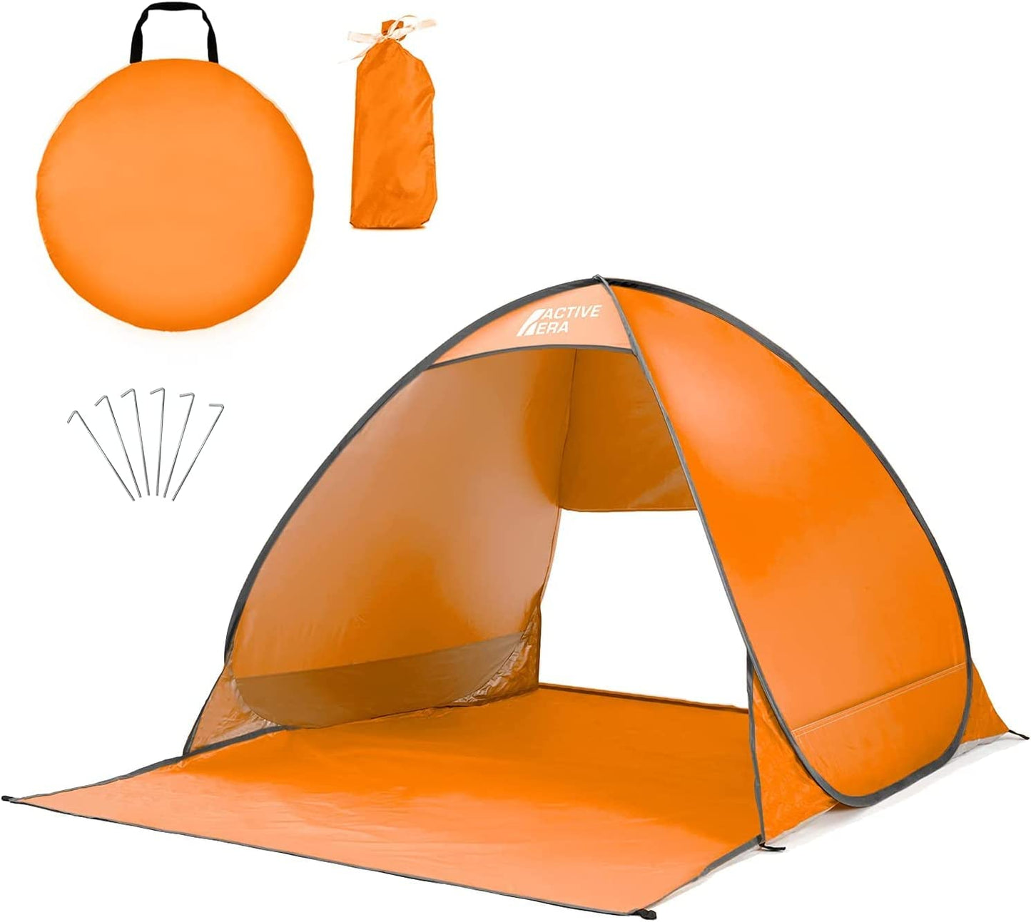 2 Person Pop Up Beach Tent - Orange