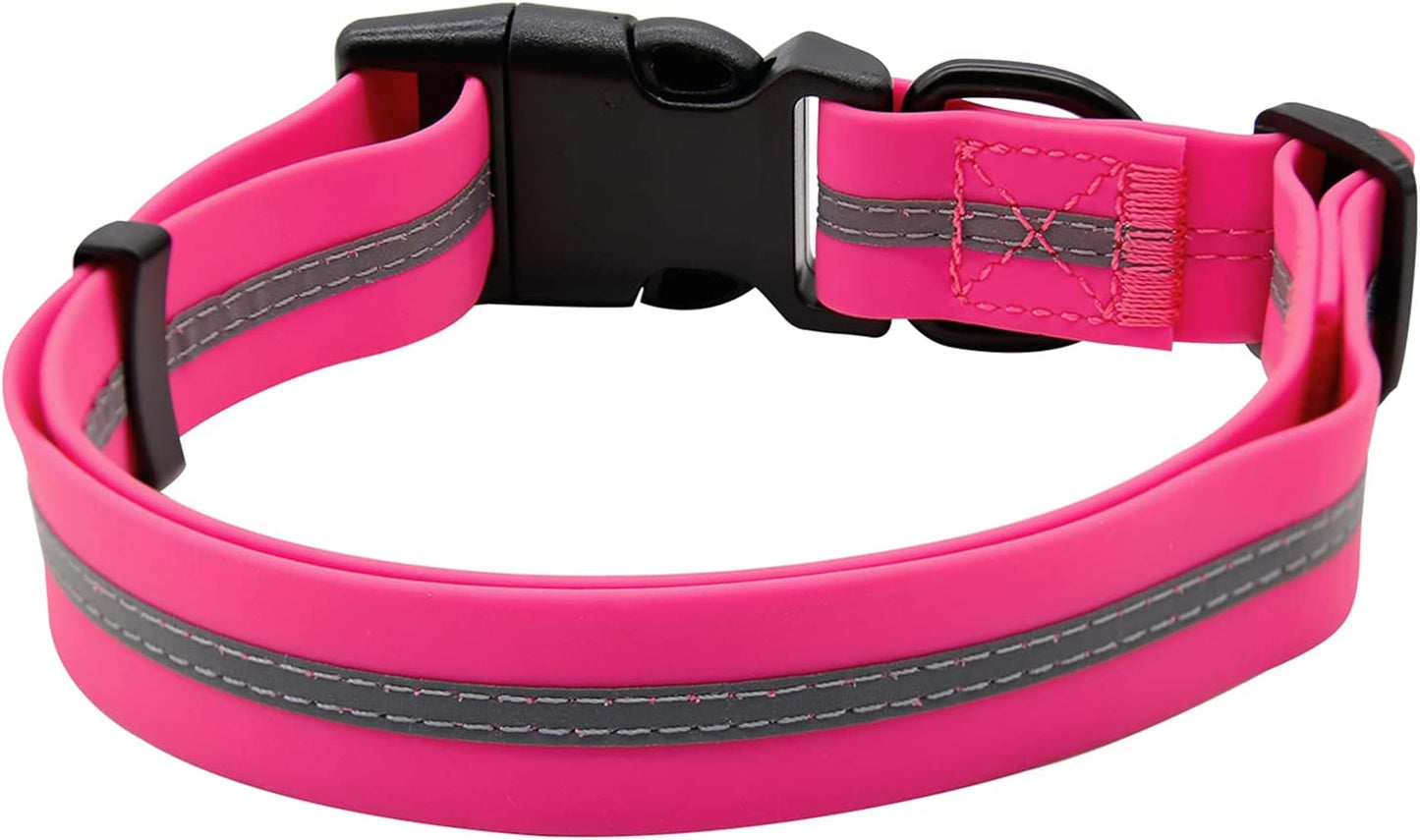 Durable Anti-odor Waterproof Pet Collar, size l, Pink