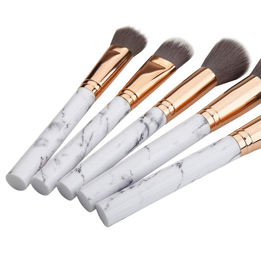 15 Piece Makeup Brush Set with Cosmetic Bag (Gray)