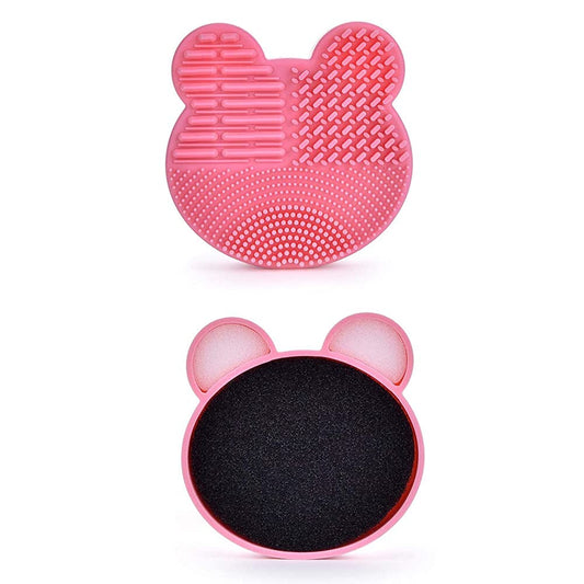 2-in-1 Color Remover Sponge and Cleaning Mat for Brushes (Pink)