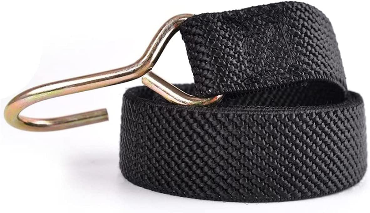 Elastic Straps with Heavy Duty Hooks, 60 Inch x 1, (Color: Black)