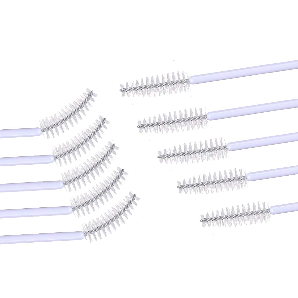 100 disposable mascara brushes with container (white)