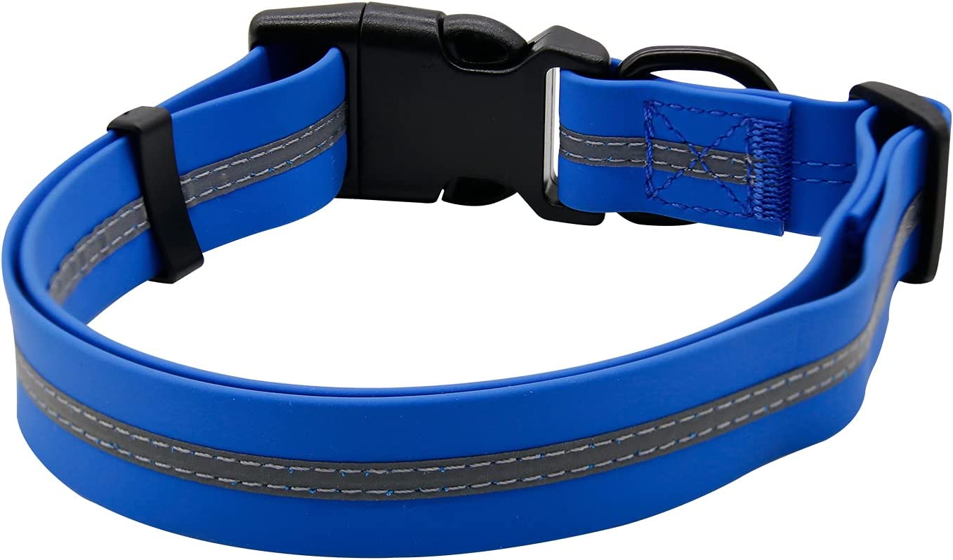 Durable Anti-odor Waterproof Pet Collar, size m, Blue