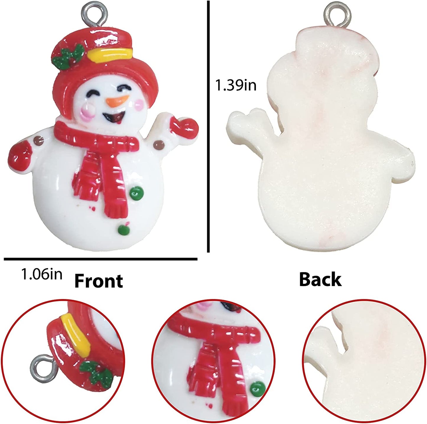 Pack of 30 Mini Resin Christmas Tree Ornaments