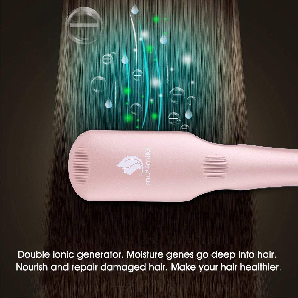 2-in-1 ceramic ionic brush, dry and smooth, A-pink