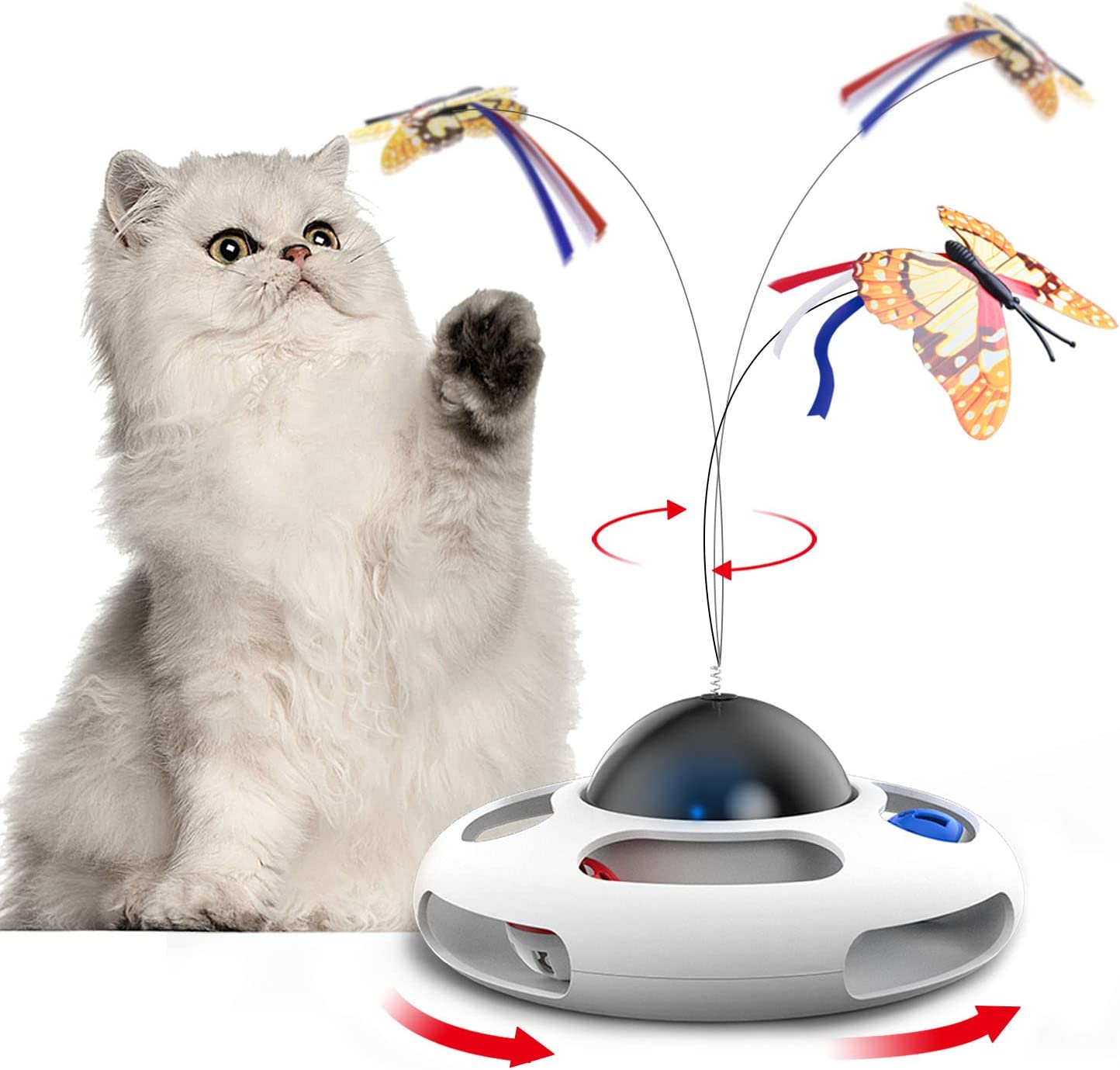 Interactive Electronic Pet Toys, (Color: White) 3PCS