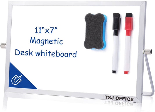 Small Magnetic Dry Erase Whiteboard, (11" x 7")