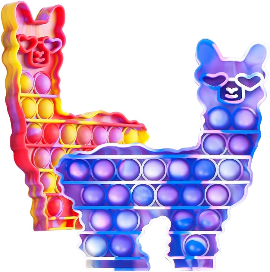 Fidget POP Toys, Bubble Silicone Llama, 2 Pack, style: 3 llama