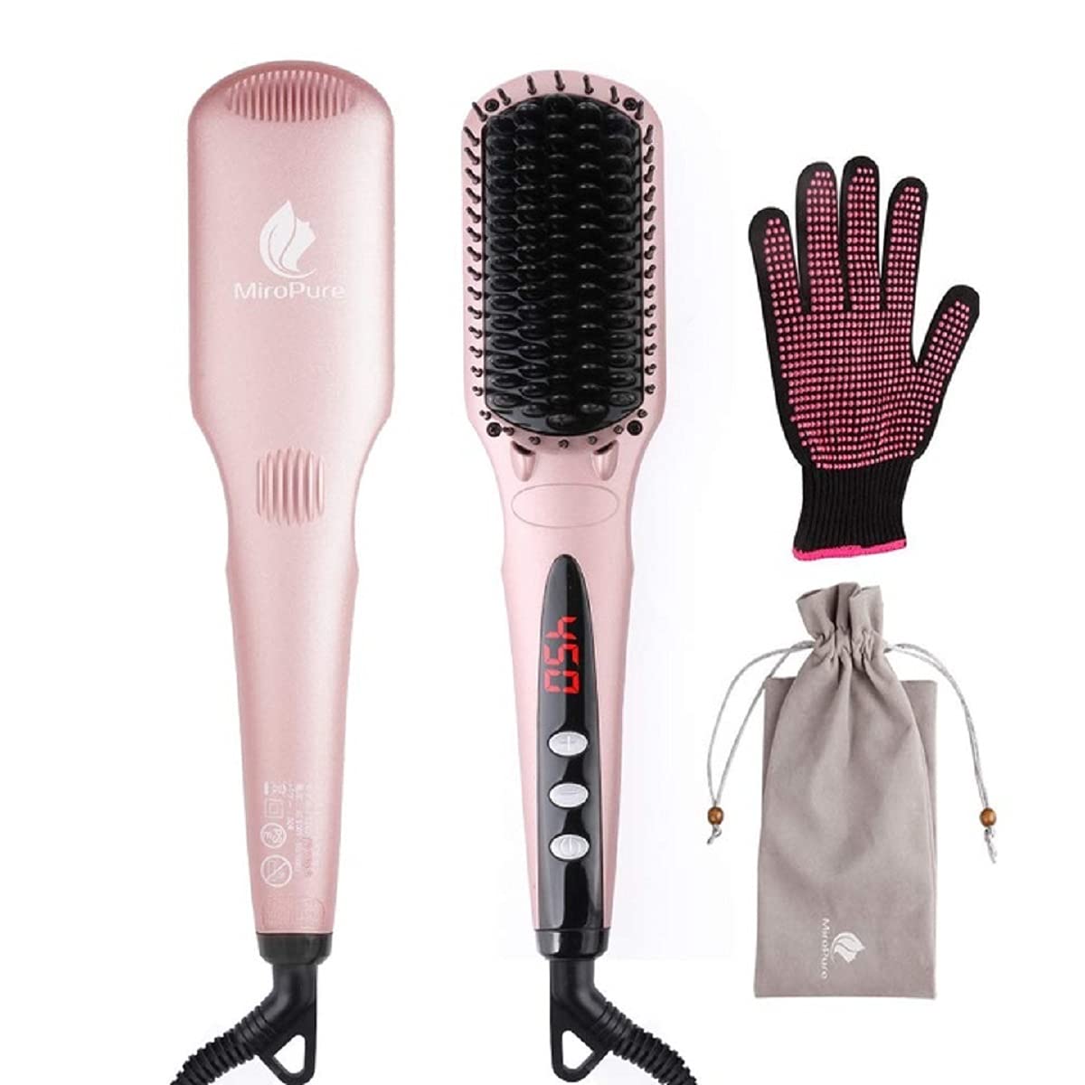 2-in-1 ceramic ionic brush, dry and smooth, A-pink