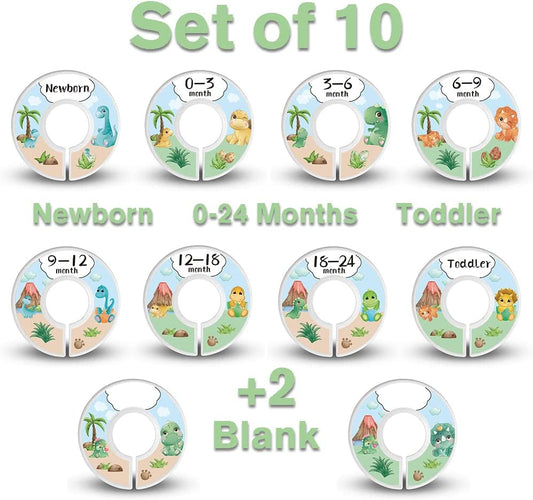 Baby Closet Size Dividers for Clothes - Set of 10