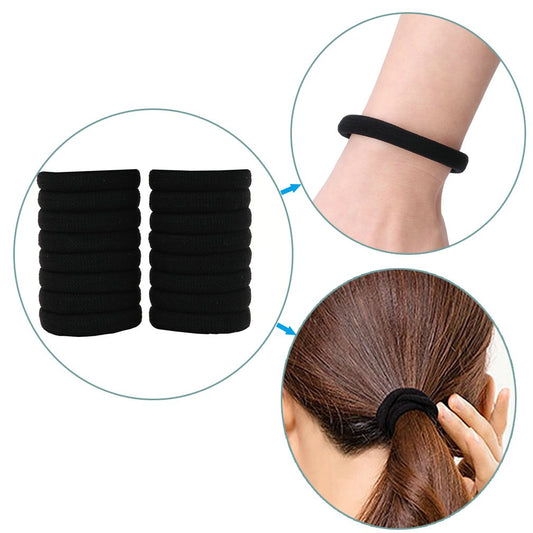 100 hair bands 1.58 inches (black)