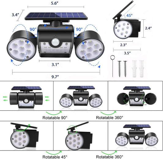 Solar Lights Outdoor Security Motion Sensor 4 Pack