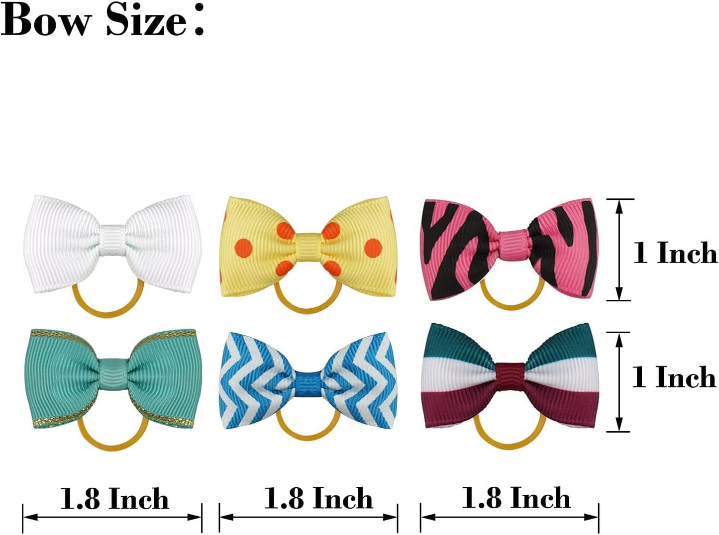 100pcs/50pairs MultiColor Pet Bows