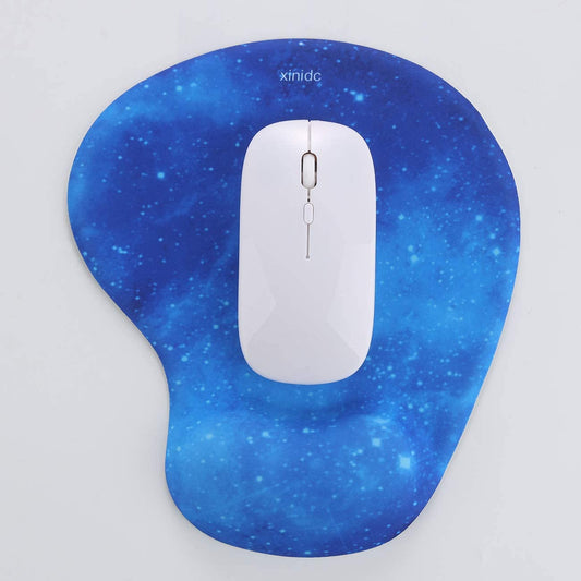 Mouse pad with gel support, Blue Star