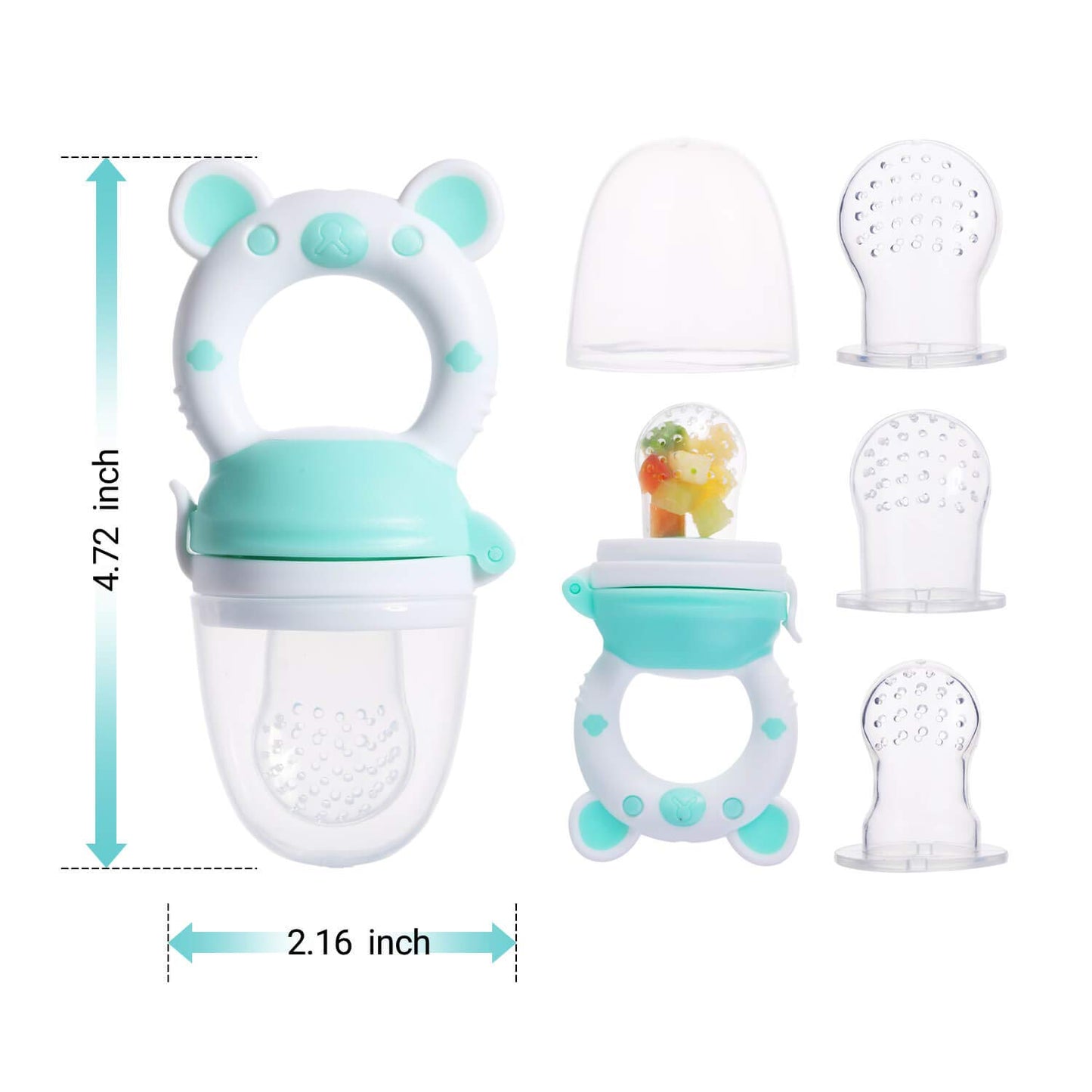 Baby Fruit Feeder Pacifier, Color: Cyan