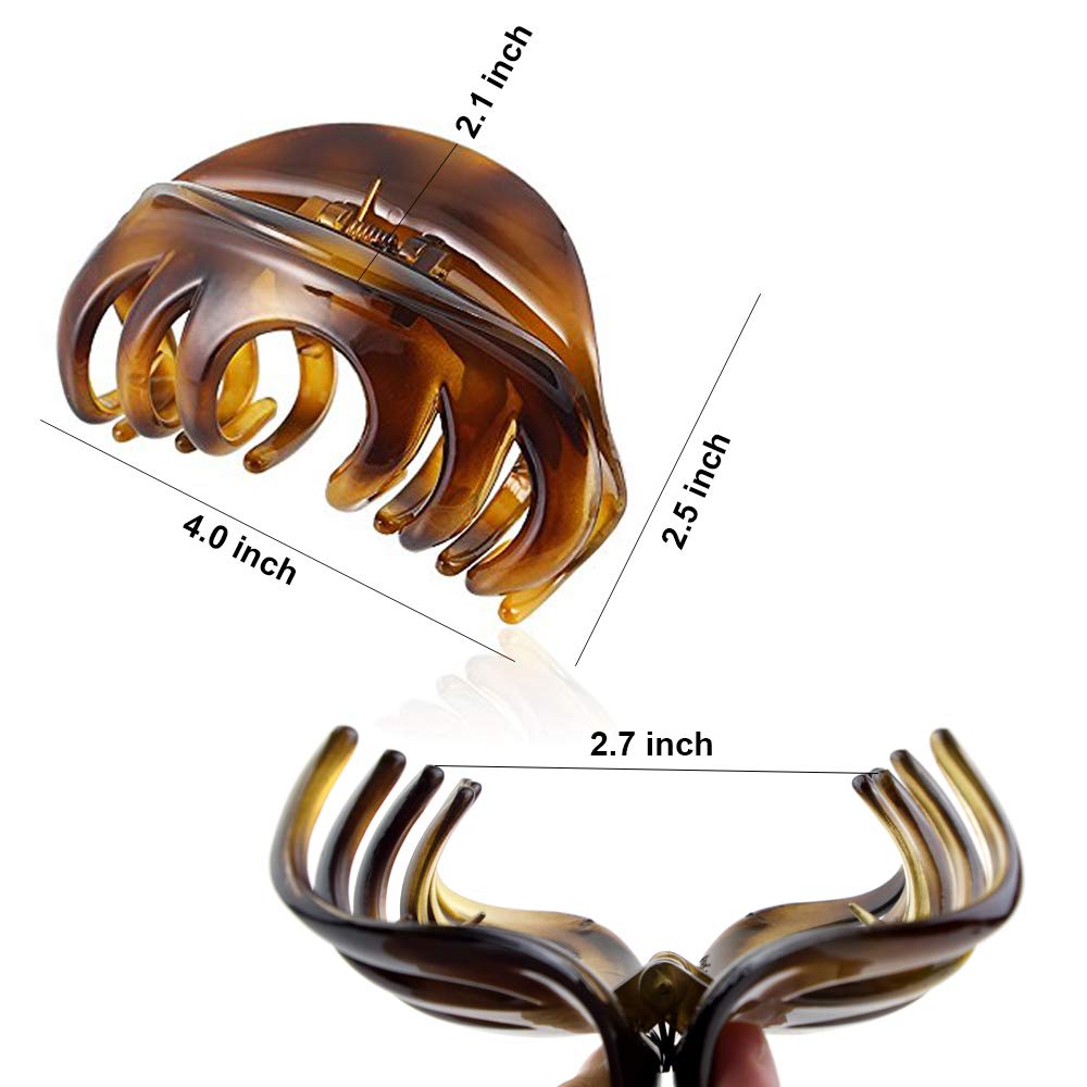 Large 4-Inch Hair Clips (3-Pack)