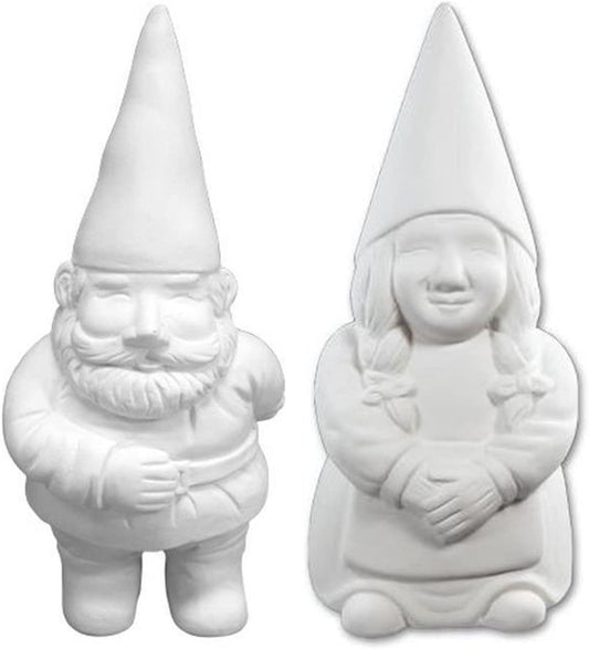 Ceramic Gnome to Paint, 8.27 x 6.54 x 4.84 inches