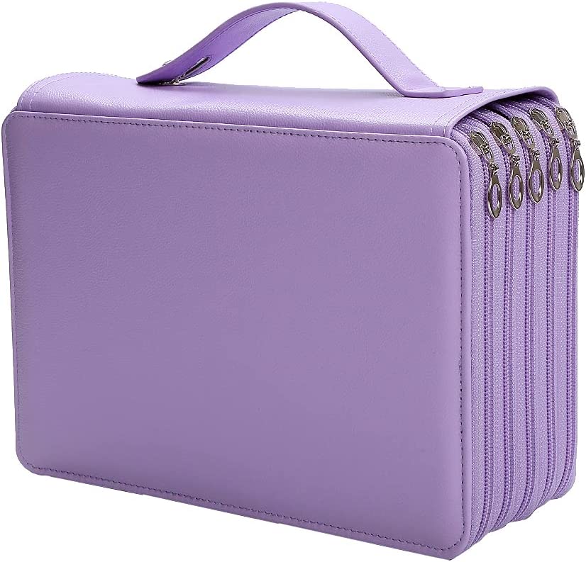 Pencil Case, Purple, ‎11.42 x 7.87 x 4.33 inches