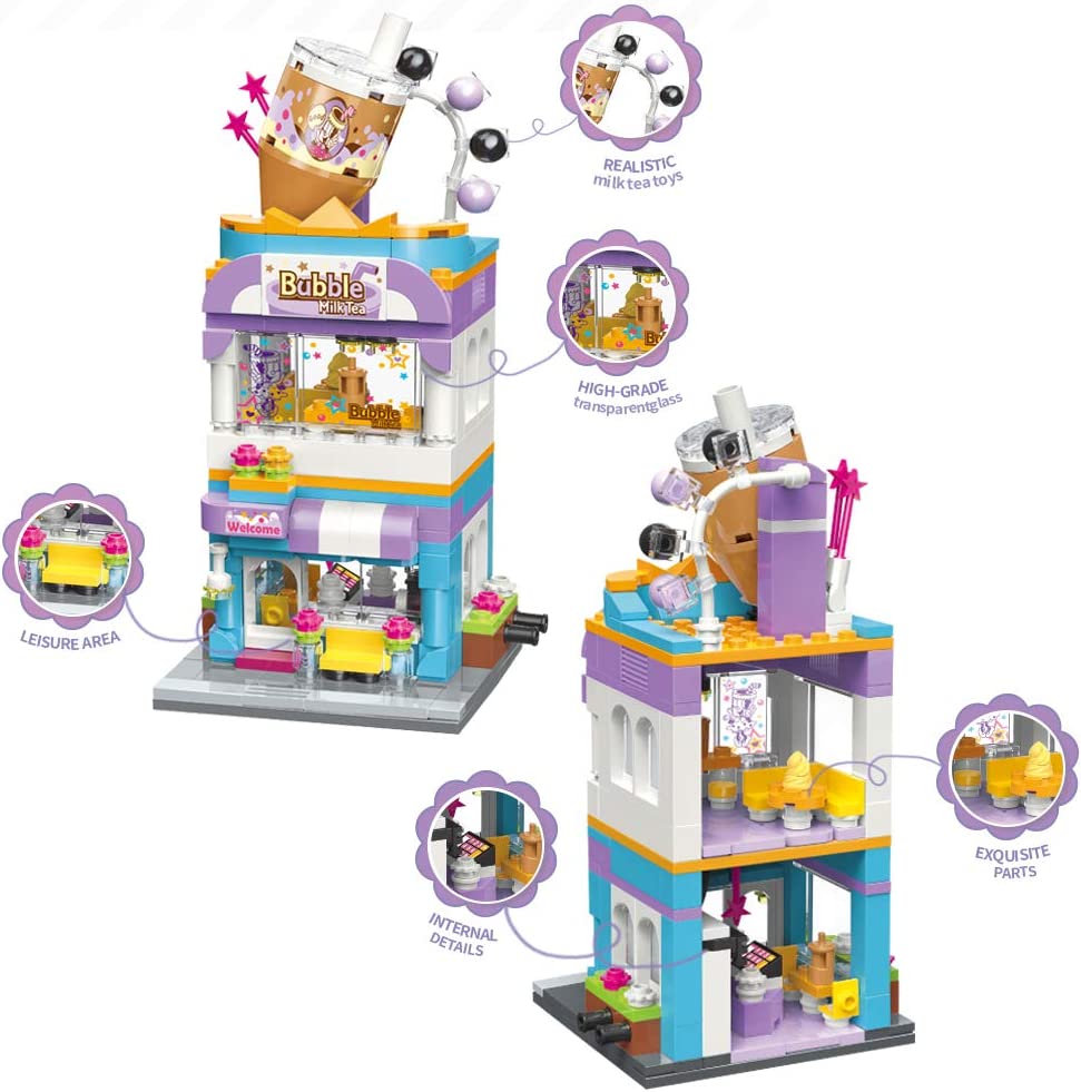 Building Block Toy, (302 Pieces) Bubble Tea House