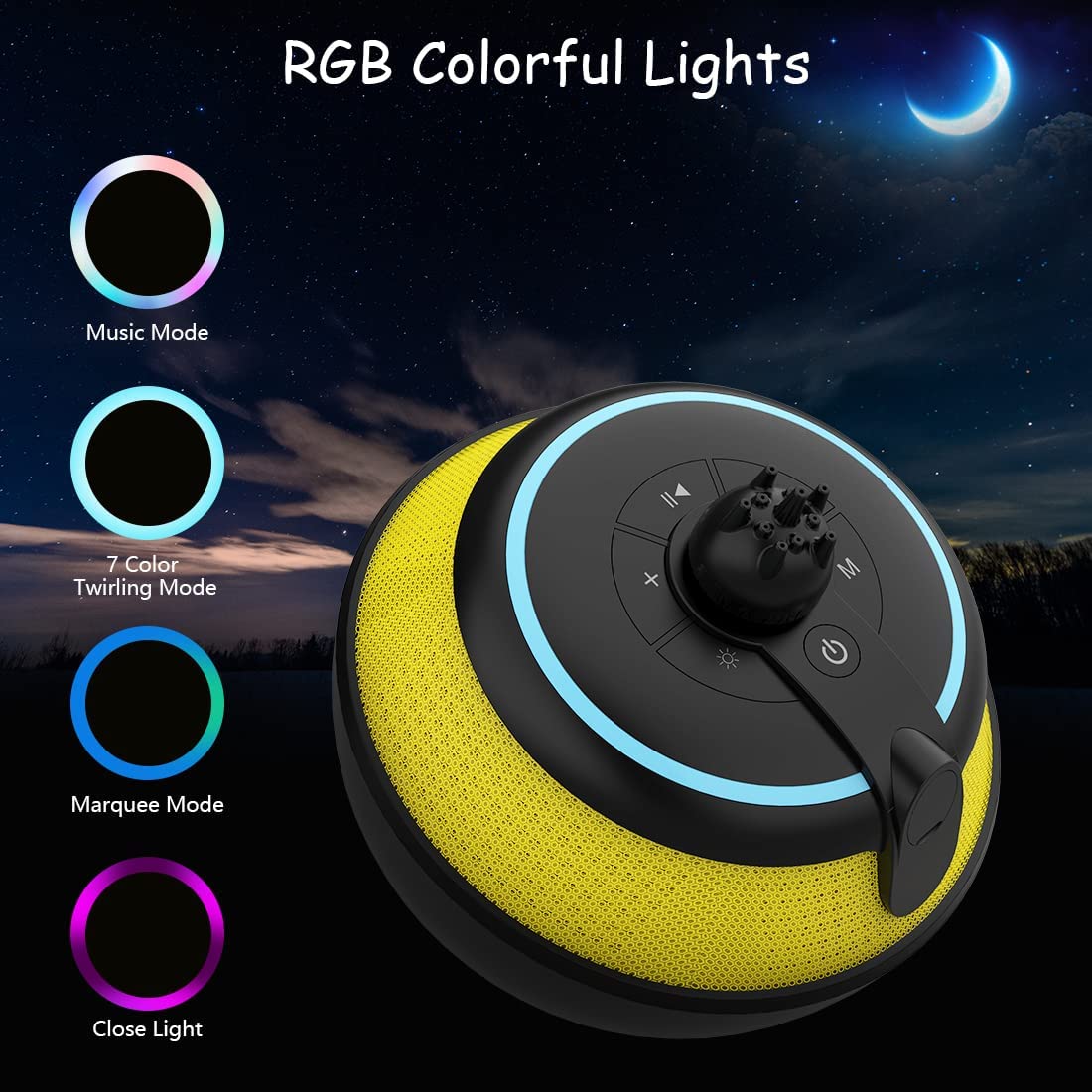 waterproof bluetooth speaker, Yellow