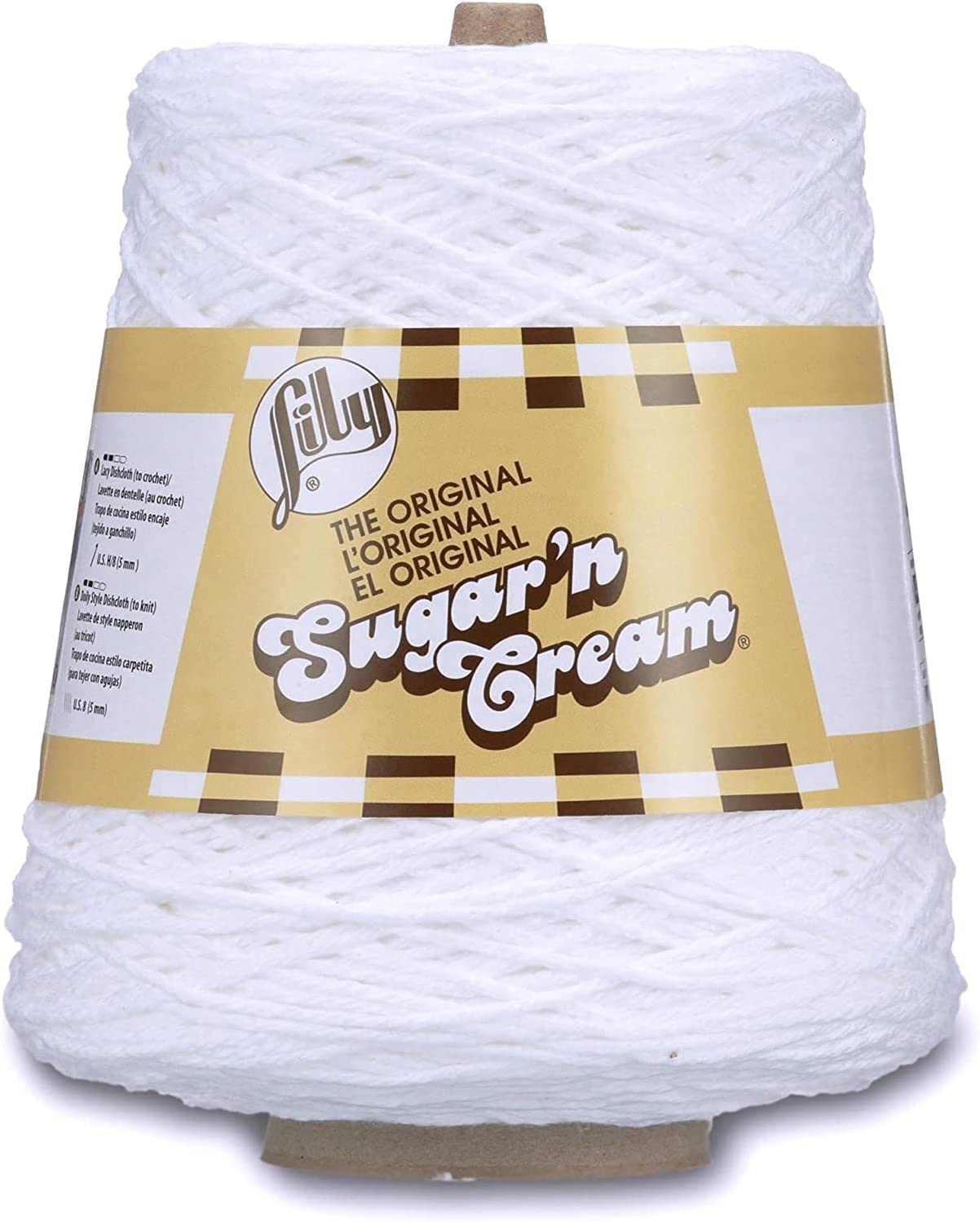 1 pack of yarn cones, color: white