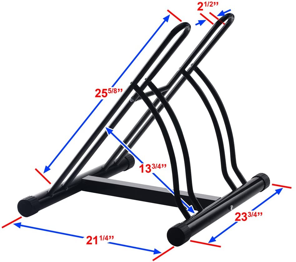 Floor stand for two bicycles, Color:Black, 30 x 25 x 30 inches