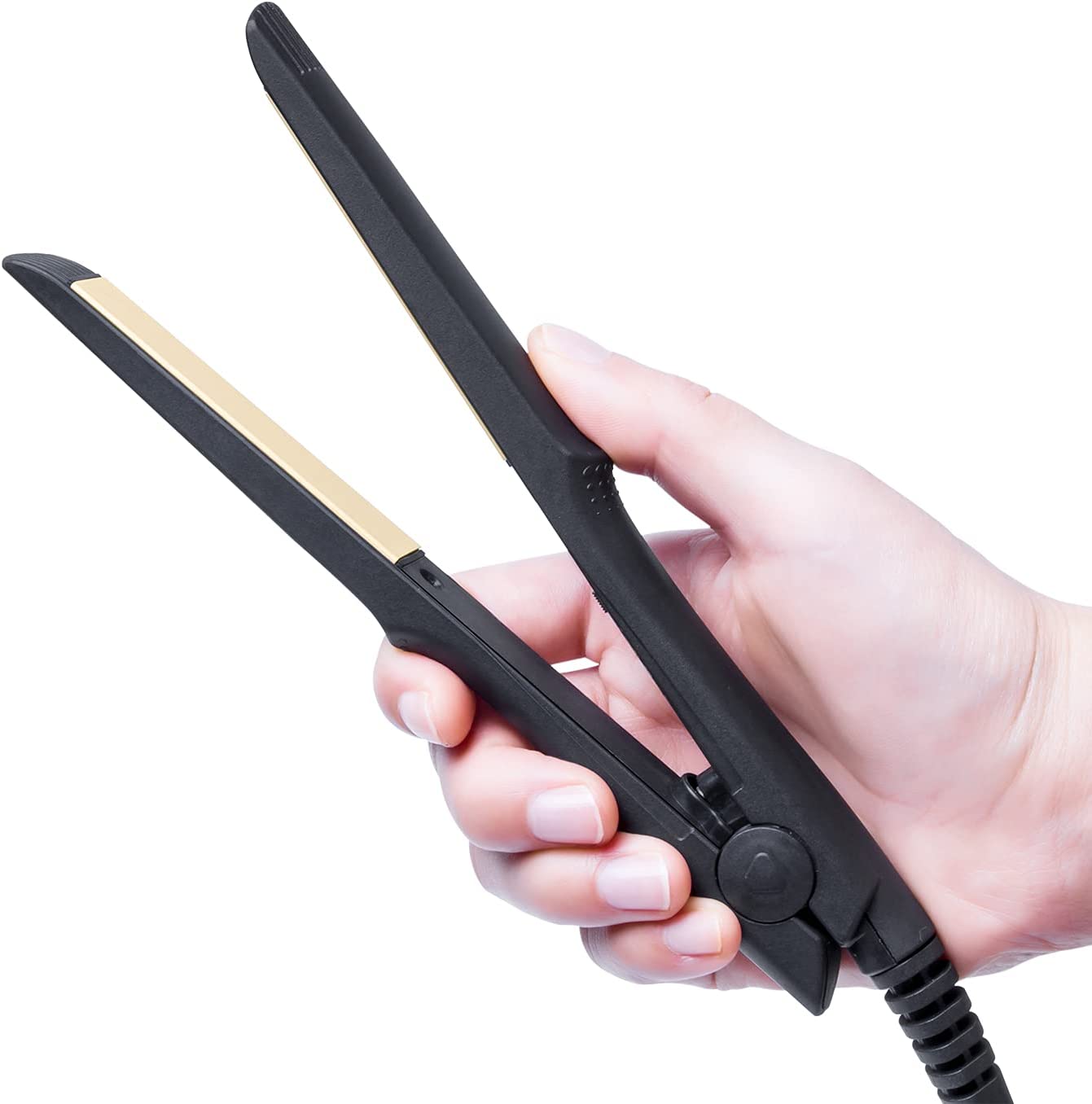 2-in-1 Mini Straightener Hair Straightener and 0.5 Inch Hair Curlers