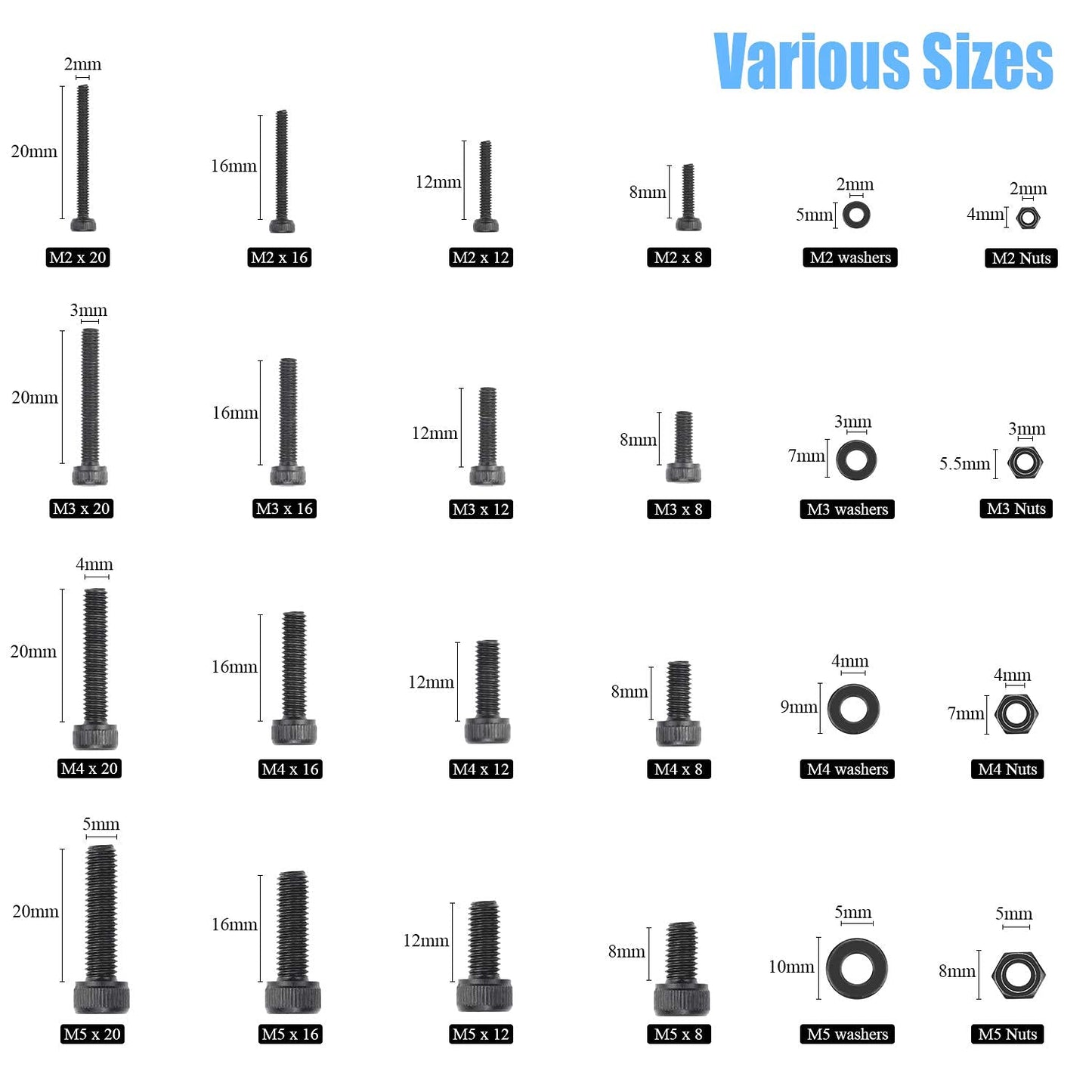 1220 Grade 12.9 Alloy Steel Socket Cap Screws